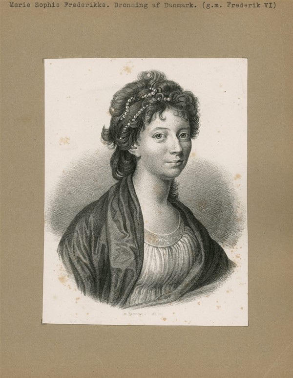 Portræt. Tegning. Marie Sophie Frederikke